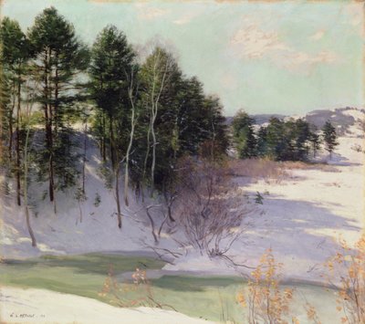Ruscello che si scioglie (ombre invernali) 1911 da Willard Leroy Metcalf
